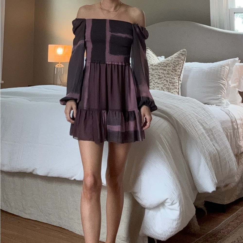 Aritzia / Wilfred purple mini dress
